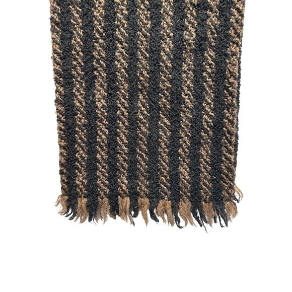 Weave o' The‎ Irish Wool Scarf Black Brown Plaid Large EUC - Picture 2 of 5